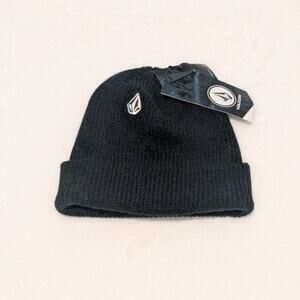 Black Volcom Kids Beanie